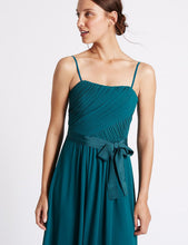 Detachable Straps Pleated Maxi Dress