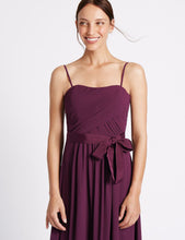 Detachable Straps Pleated Maxi Dress